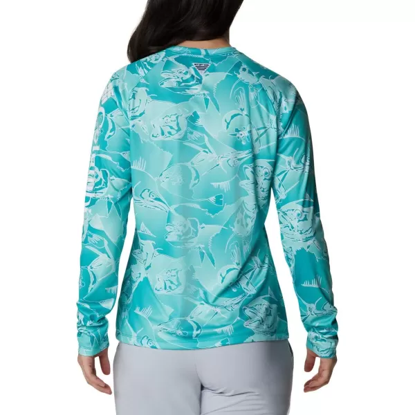 imageColumbia Womens Super Tidal Tee Long SleeveTropic Water Fish Frenzy Print