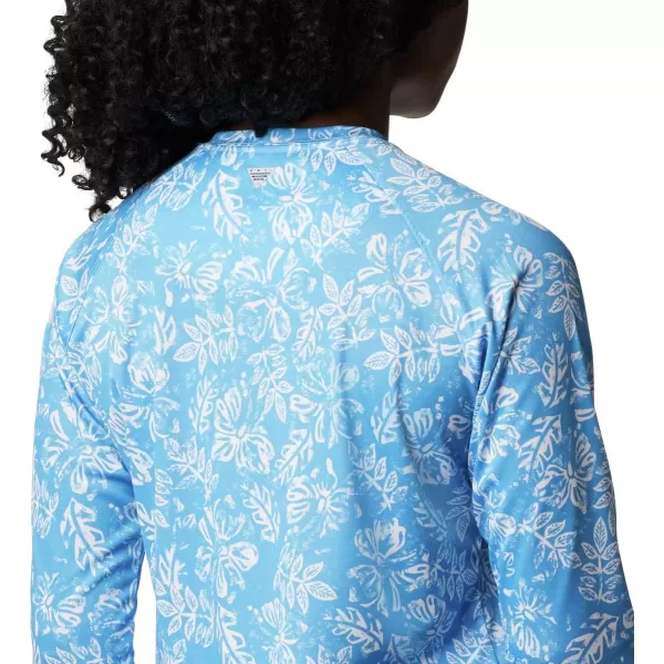 imageColumbia Womens Super Tidal Tee Long SleeveYacht Archive Palms Print