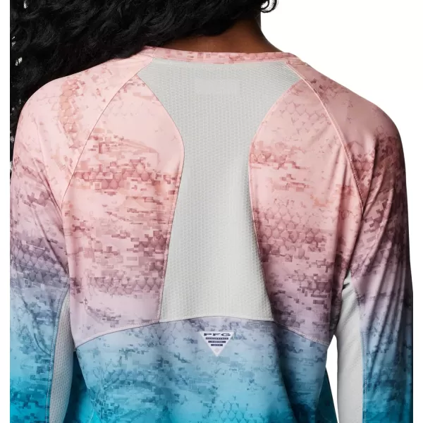 imageColumbia Womens Super Tidal Tee Vent Long SleeveLight Coral Camo Gradient