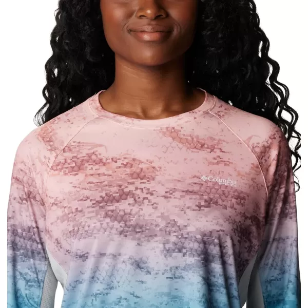 imageColumbia Womens Super Tidal Tee Vent Long SleeveLight Coral Camo Gradient