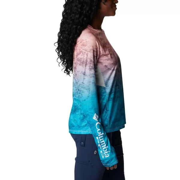 imageColumbia Womens Super Tidal Tee Vent Long SleeveLight Coral Camo Gradient