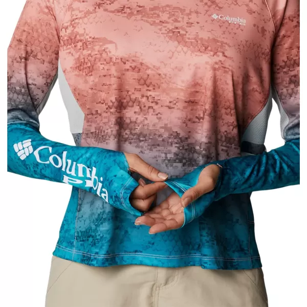 imageColumbia Womens Super Tidal Tee Vent Long SleeveLight Coral Camo Gradient