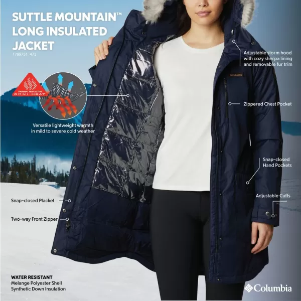 imageColumbia Womens Suttle Mountain Long Insulated JacketDark Nocturnal