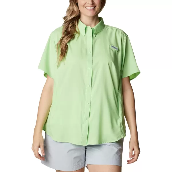 imageColumbia Womens Tamiami II Plus Size Short Sleeve ShirtLime Glow