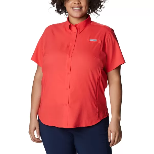 imageColumbia Womens Tamiami II Plus Size Short Sleeve ShirtRed Hibiscus