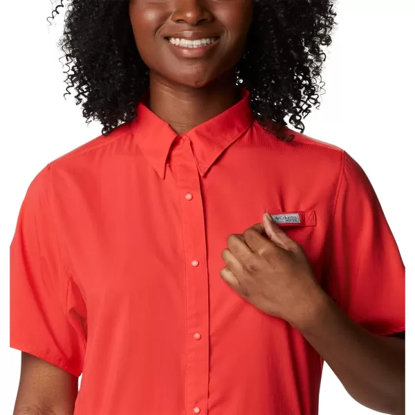 imageColumbia Womens Tamiami II Plus Size Short Sleeve ShirtRed Hibiscus