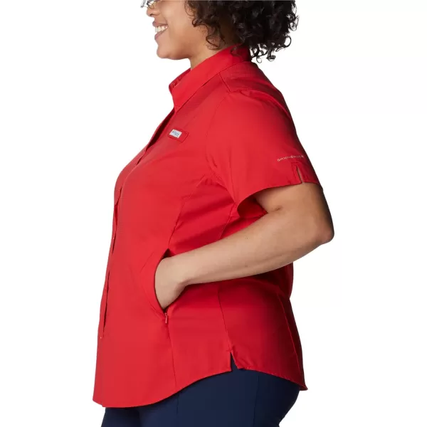 imageColumbia Womens Tamiami II Plus Size Short Sleeve ShirtRed Spark