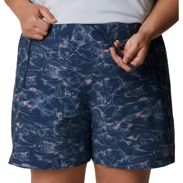 imageColumbia Womens Tidal Ii ShortCollegiate Navy Contour Fish