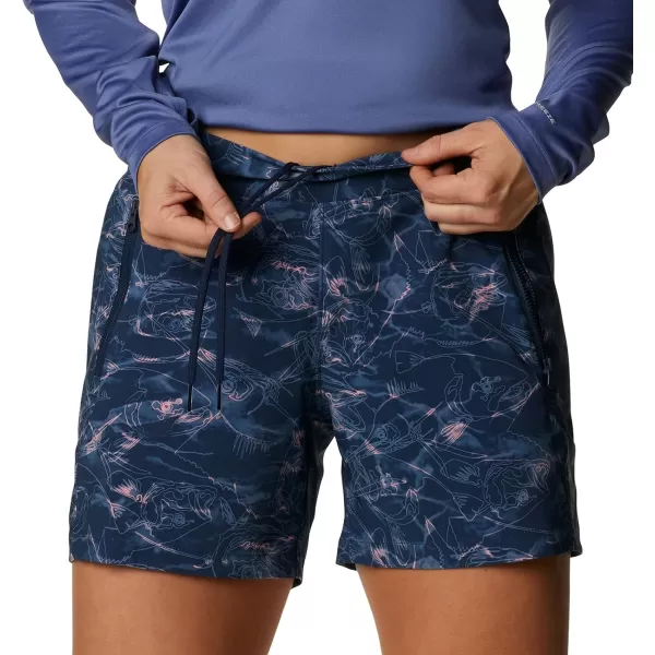 imageColumbia Womens Tidal Ii ShortCollegiate Navy Contour Fish