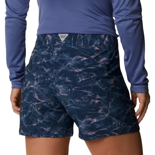 imageColumbia Womens Tidal Ii ShortCollegiate Navy Contour Fish