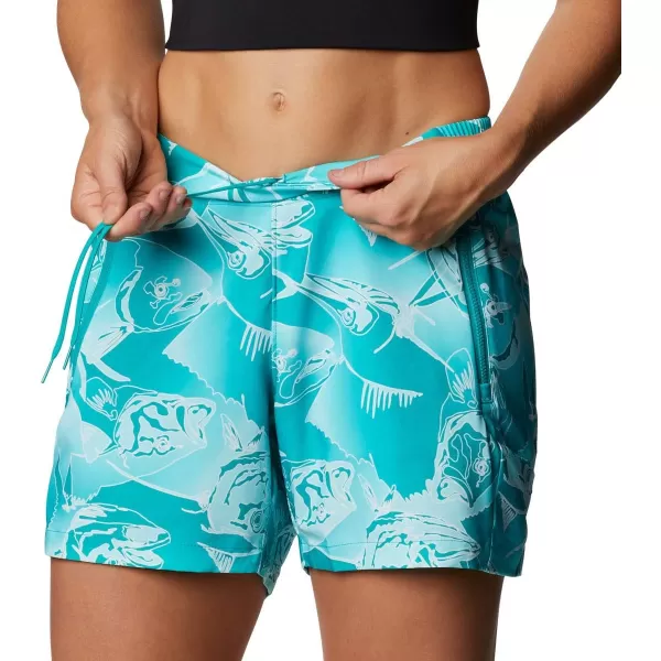 imageColumbia Womens Tidal Ii ShortTropic Water Fish Frenzy Print