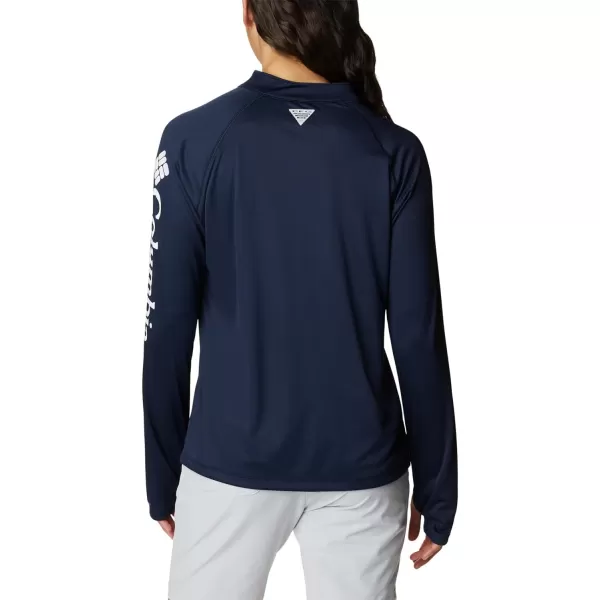 imageColumbia Womens Tidal Tee 14 ZipCollegiate NavyWhite Logo