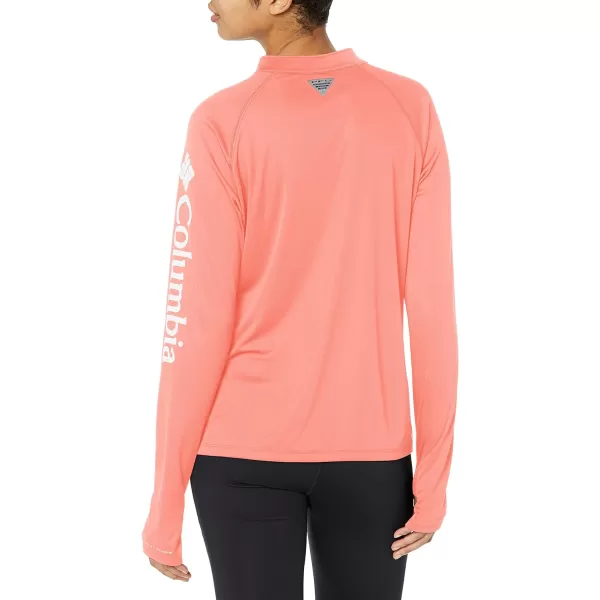 imageColumbia Womens Tidal Tee 14 ZipLight CoralWhite Logo