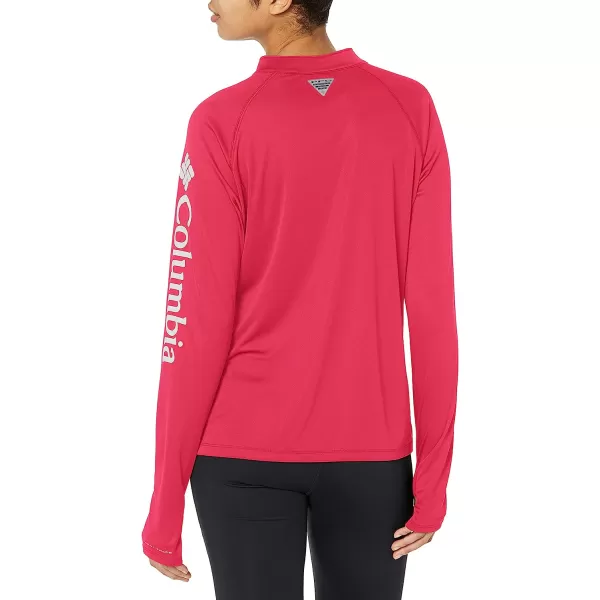 imageColumbia Womens Tidal Tee 14 ZipNeon SunriseWhite Logo