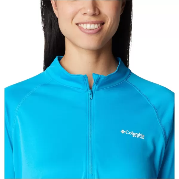 imageColumbia Womens Tidal Tee 14 ZipOcean BlueWhite Logo