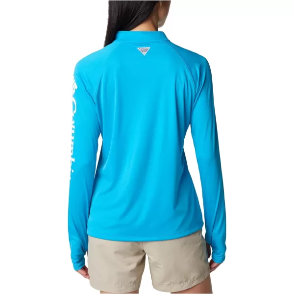 imageColumbia Womens Tidal Tee 14 ZipOcean BlueWhite Logo
