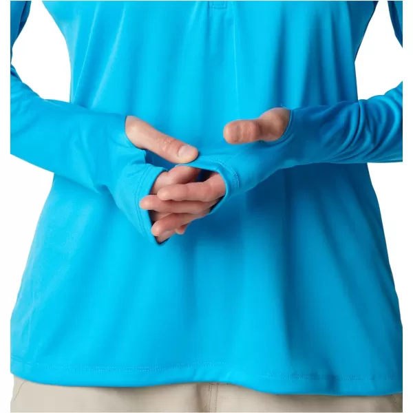 imageColumbia Womens Tidal Tee 14 ZipOcean BlueWhite Logo
