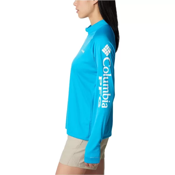 imageColumbia Womens Tidal Tee 14 ZipOcean BlueWhite Logo