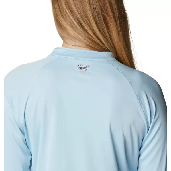 imageColumbia Womens Tidal Tee 14 ZipSpring BlueWhite Logo