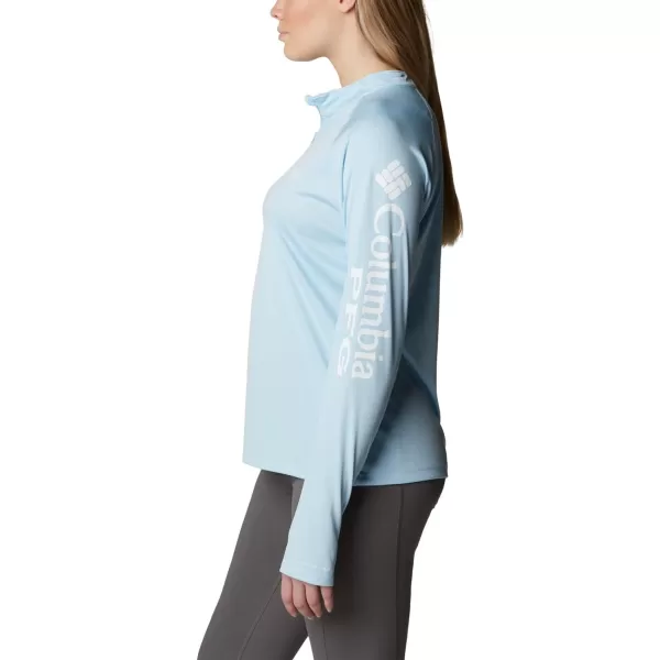 imageColumbia Womens Tidal Tee 14 ZipSpring BlueWhite Logo