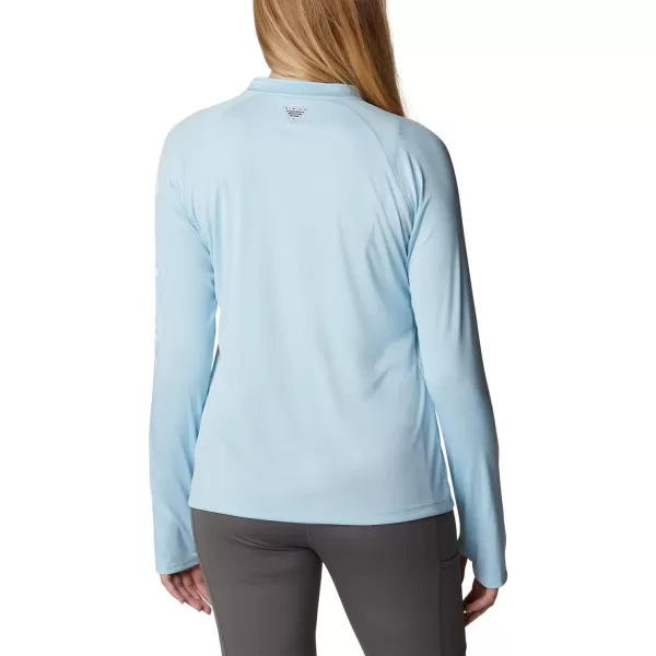 imageColumbia Womens Tidal Tee 14 ZipSpring BlueWhite Logo