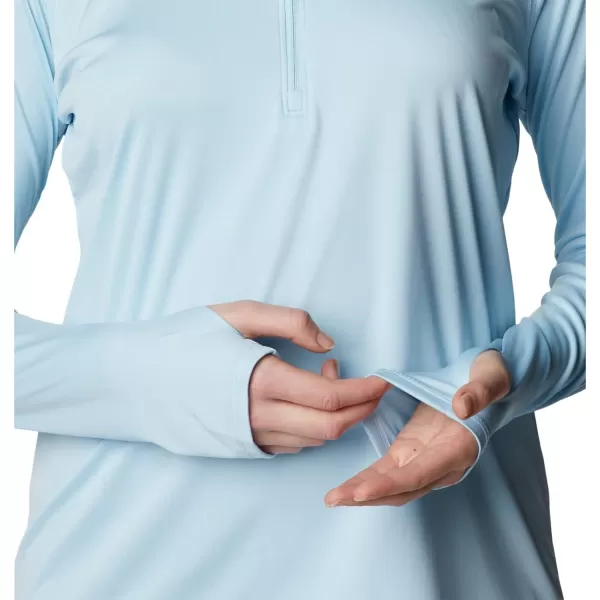imageColumbia Womens Tidal Tee 14 ZipSpring BlueWhite Logo