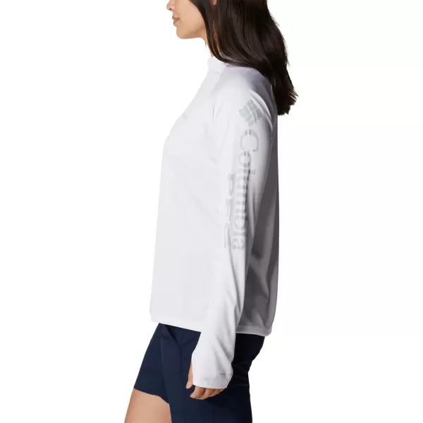 imageColumbia Womens Tidal Tee 14 ZipWhiteCirrus Grey Logo