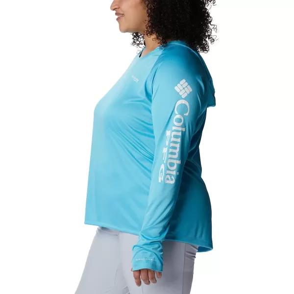 imageColumbia Womens Tidal Tee Heather HoodieAtoll HeatherWhite Logo