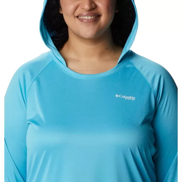 imageColumbia Womens Tidal Tee Heather HoodieAtoll HeatherWhite Logo