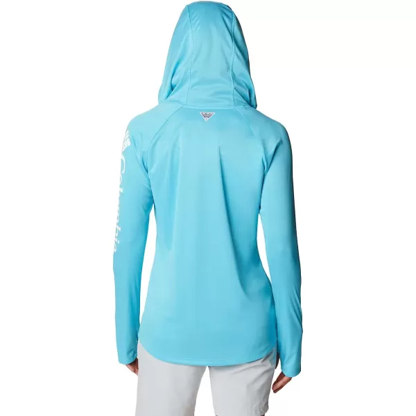 imageColumbia Womens Tidal Tee Heather HoodieAtoll HeatherWhite Logo