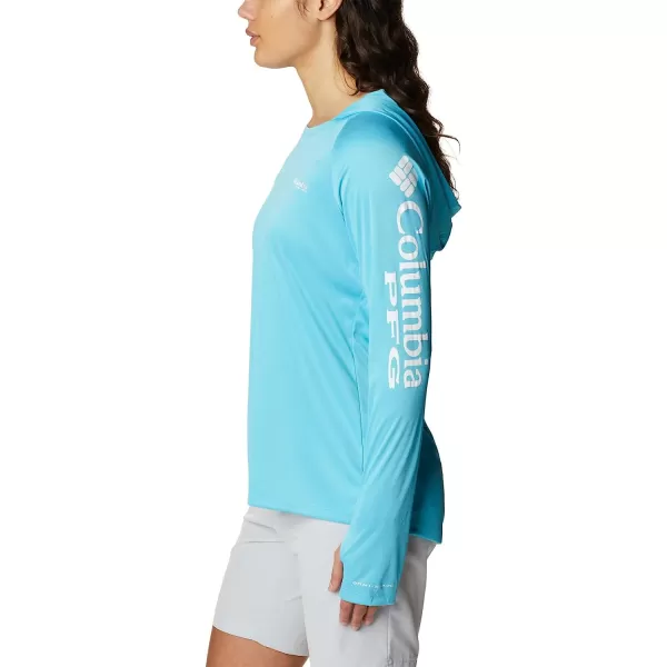 imageColumbia Womens Tidal Tee Heather HoodieAtoll HeatherWhite Logo
