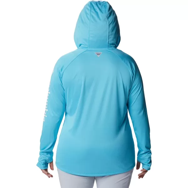 imageColumbia Womens Tidal Tee Heather HoodieAtoll HeatherWhite Logo