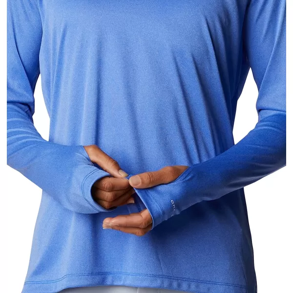 imageColumbia Womens Tidal Tee Heather HoodieBlue Macaw HeatherWhite Logo