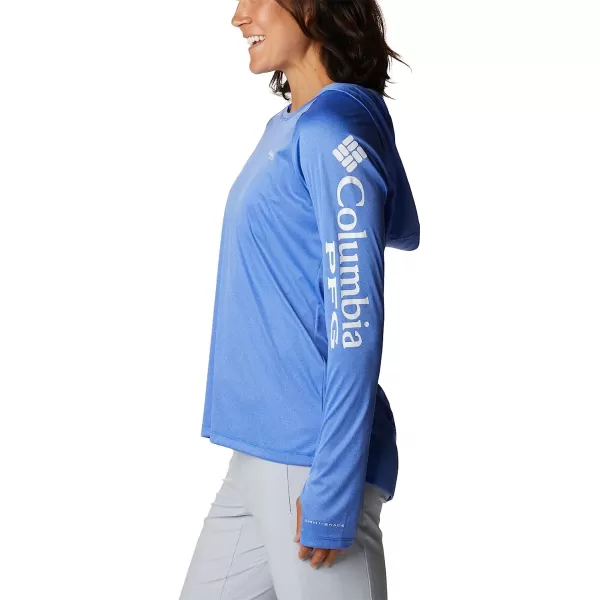 imageColumbia Womens Tidal Tee Heather HoodieBlue Macaw HeatherWhite Logo