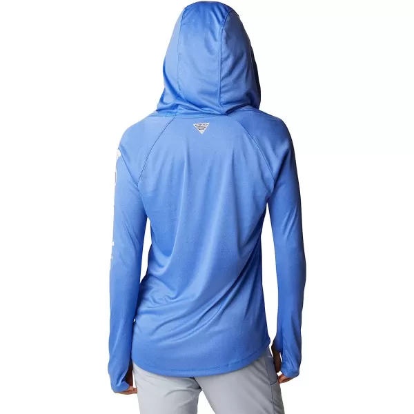 imageColumbia Womens Tidal Tee Heather HoodieBlue Macaw HeatherWhite Logo