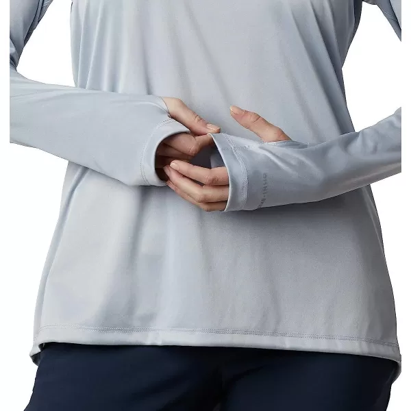 imageColumbia Womens Tidal Tee Heather HoodieCirrus GreyStormy Blue Logo