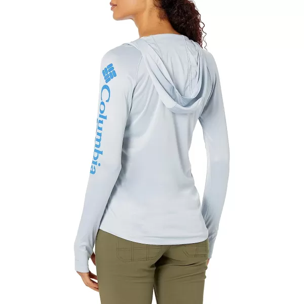 imageColumbia Womens Tidal Tee Heather HoodieCirrus GreyStormy Blue Logo