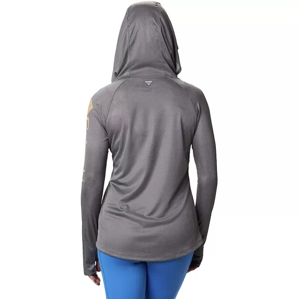imageColumbia Womens Tidal Tee Heather HoodieCity Grey HeatherLight Juice Logo