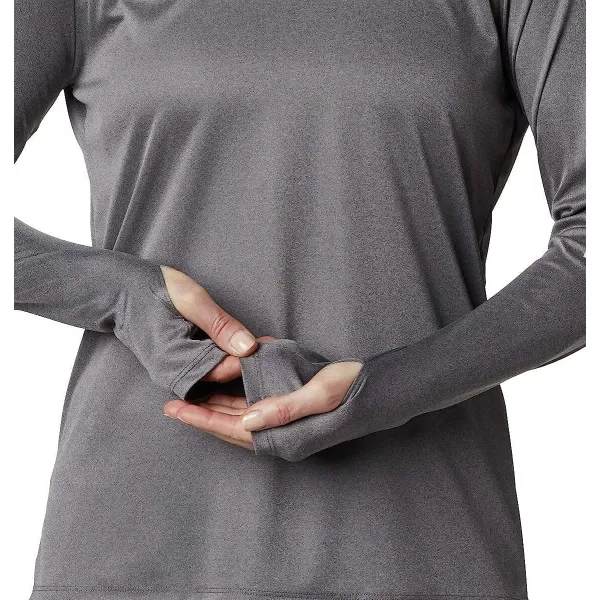 imageColumbia Womens Tidal Tee Heather HoodieCity Grey HeatherLight Juice Logo