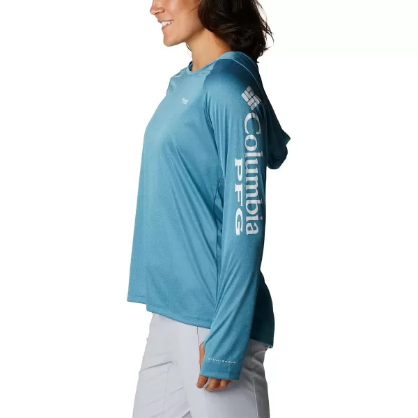 imageColumbia Womens Tidal Tee Heather HoodieDeep Marine HeatherWhite Logo
