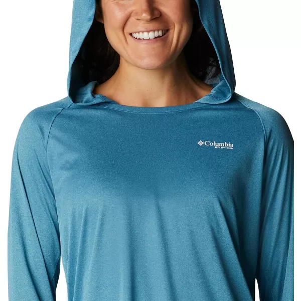 imageColumbia Womens Tidal Tee Heather HoodieDeep Marine HeatherWhite Logo
