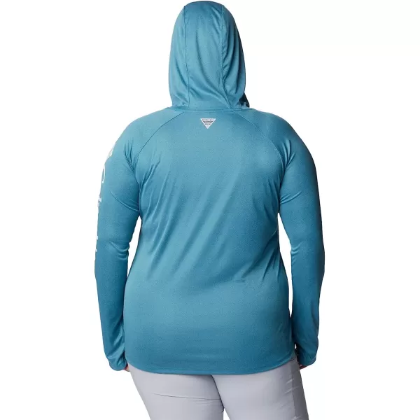 imageColumbia Womens Tidal Tee Heather HoodieDeep Marine HeatherWhite Logo