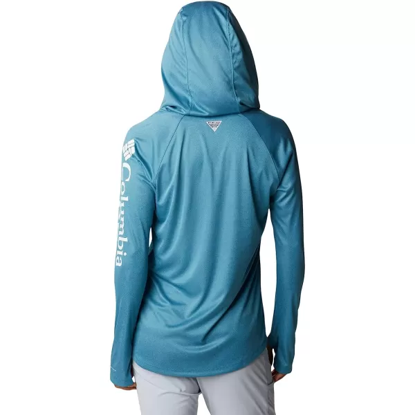 imageColumbia Womens Tidal Tee Heather HoodieDeep Marine HeatherWhite Logo