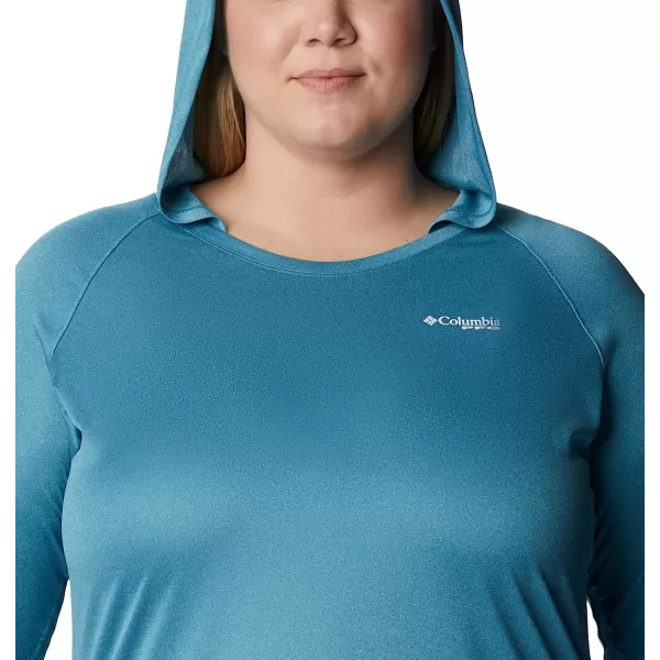 imageColumbia Womens Tidal Tee Heather HoodieDeep Marine HeatherWhite Logo