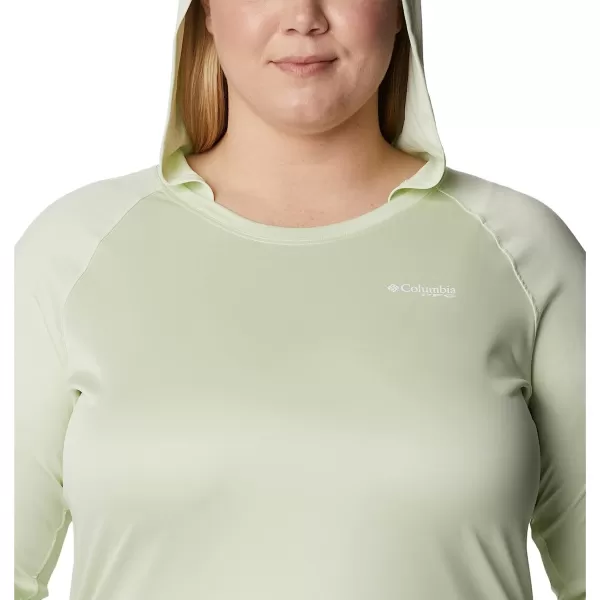 imageColumbia Womens Tidal Tee Heather HoodieLight Lime HeatherWhite Logo