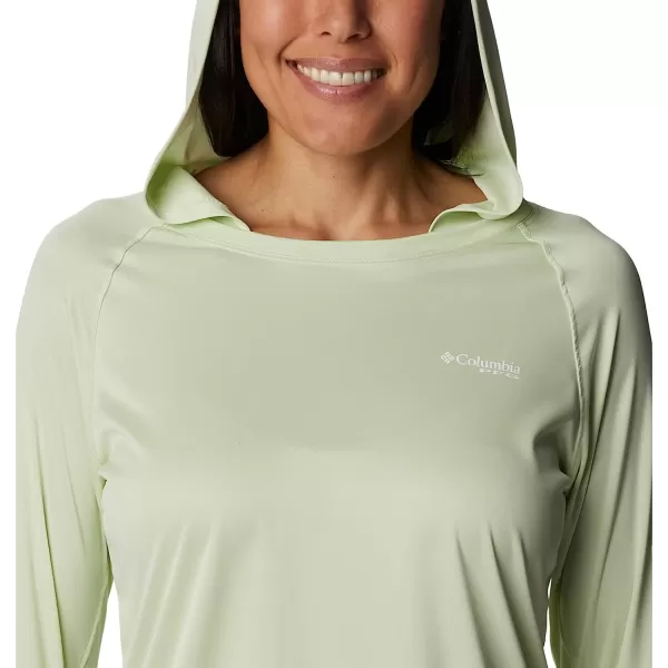 imageColumbia Womens Tidal Tee Heather HoodieLight Lime HeatherWhite Logo