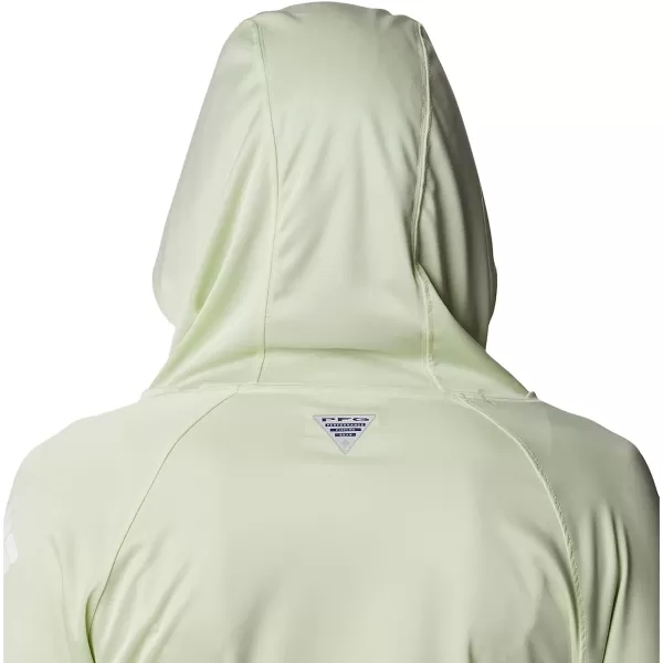imageColumbia Womens Tidal Tee Heather HoodieLight Lime HeatherWhite Logo
