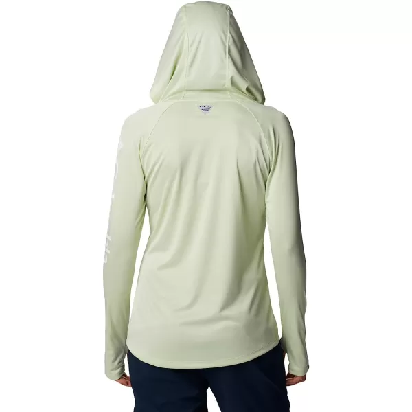 imageColumbia Womens Tidal Tee Heather HoodieLight Lime HeatherWhite Logo