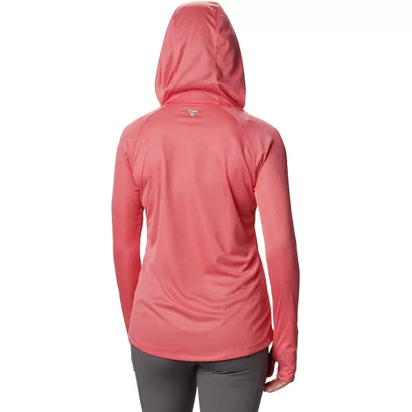 imageColumbia Womens Tidal Tee Heather HoodieRed Lily HeatherLight Cloud Logo