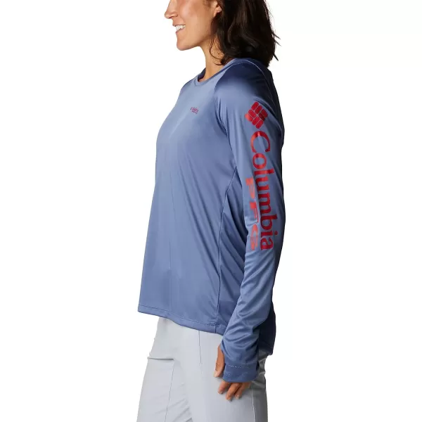 imageColumbia Womens Tidal Tee HoodieBluestoneRed Spark Logo